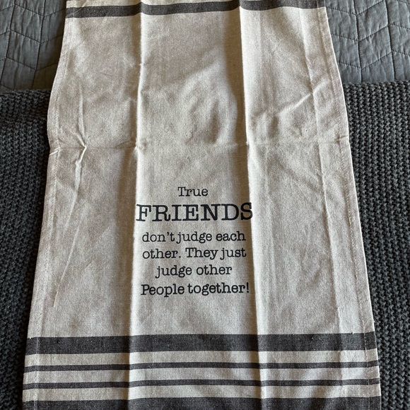 3/$15 NWOT KITCHEN TOWEL 16-28" with hanging loop. Feels like linen. Funny gift - Picture 3 of 5